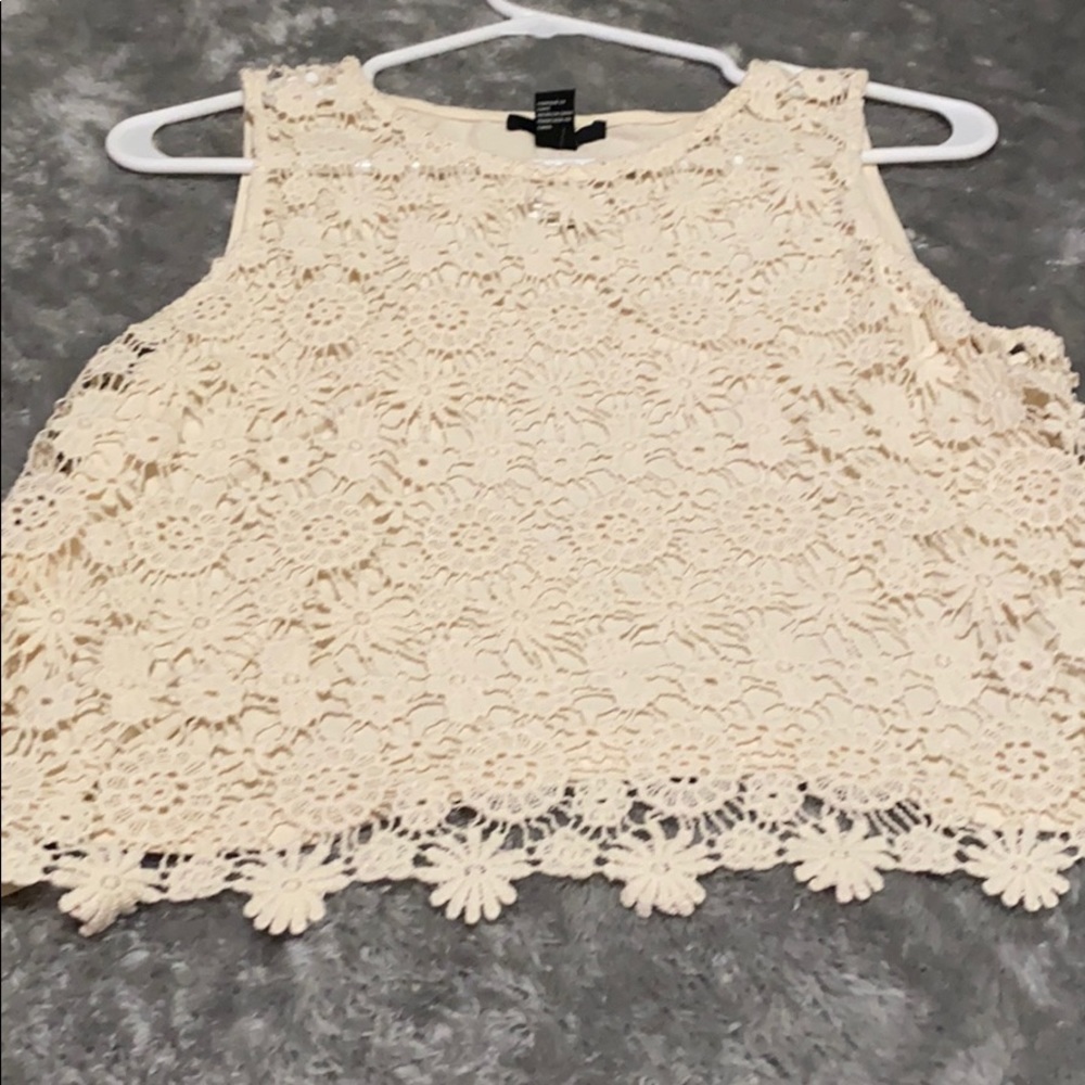 Forever 21 White Woven top